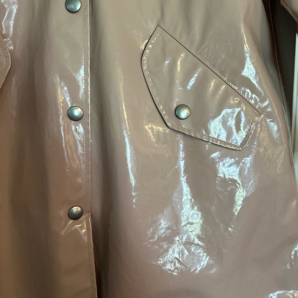 Coach Shiny Tan Hooded Raincoat - Picture 12 of 13